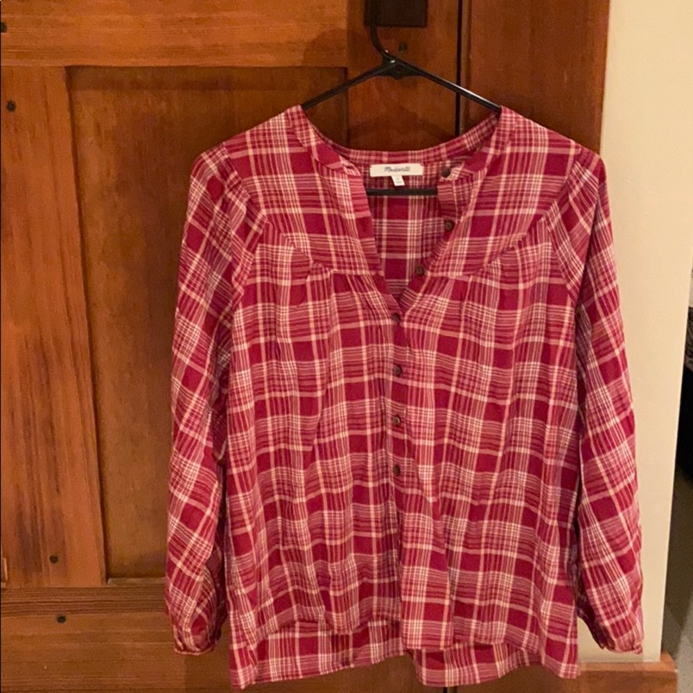 Madewell xs red blouse